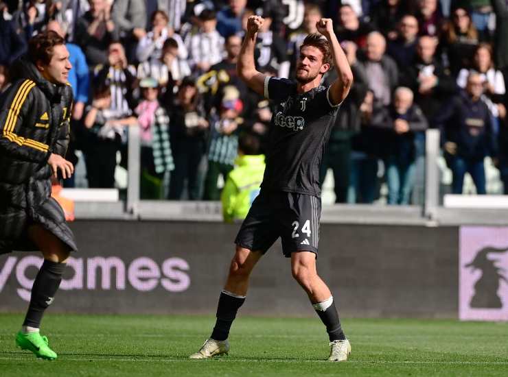 Daniele Rugani festeggia dopo un gol - Lapresse - Faziosi.it