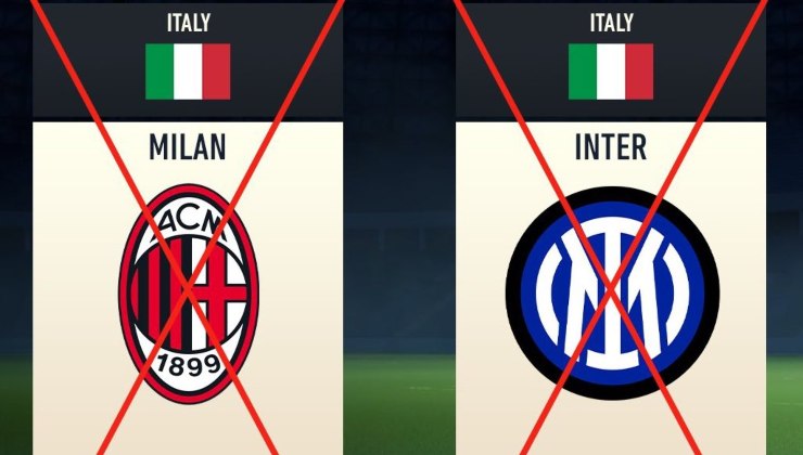 Niente licenza ufficiale in EA FC 25 per Milan ed Inter 