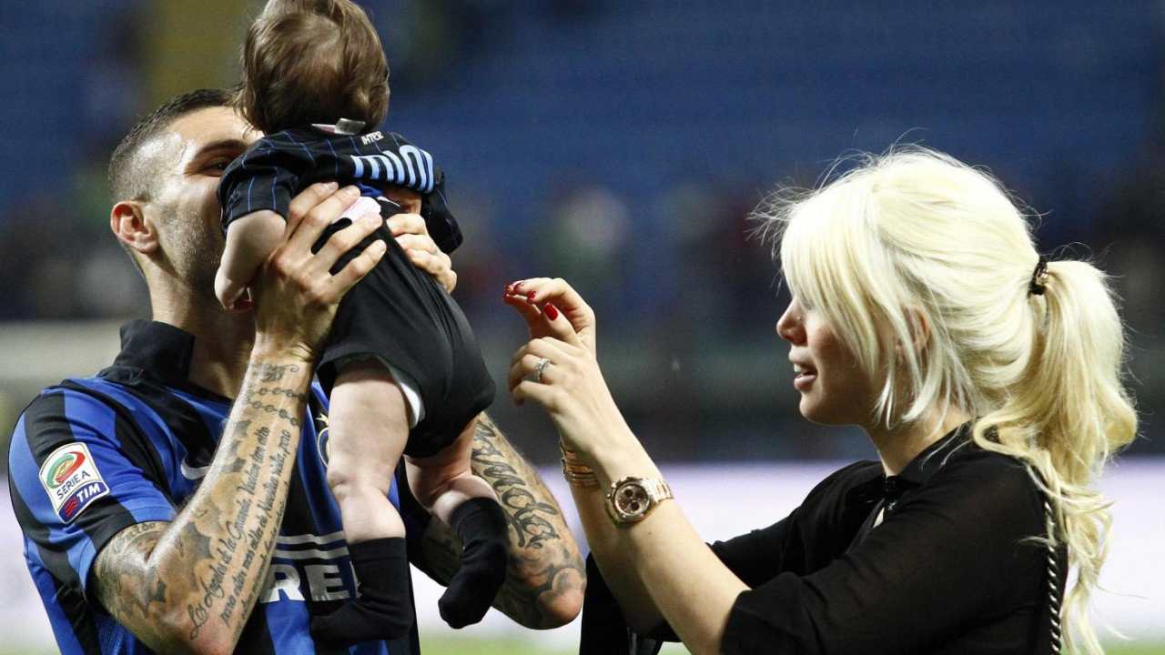 Wanda Nara e Mauro Icardi ai tempi dell'Inter - Lapresse - Faziosi